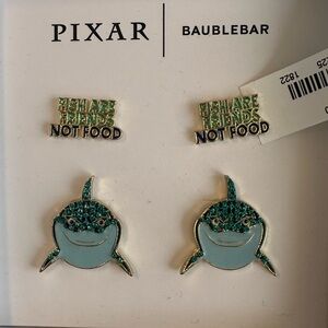 Disney Pixar BaubleBar Bruce the shark 🦈 Double Post Earring Set